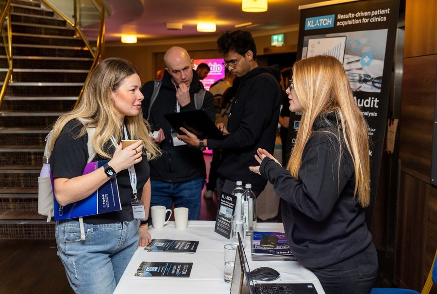 Klatch stand with clinic owners at Clinic Growth Live